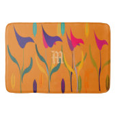 Bright Lily Waterverf Monogrammed Badmat (Voorkant)