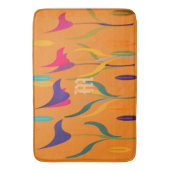 Bright Lily Waterverf Monogrammed Badmat (Voorkant Verticaal)