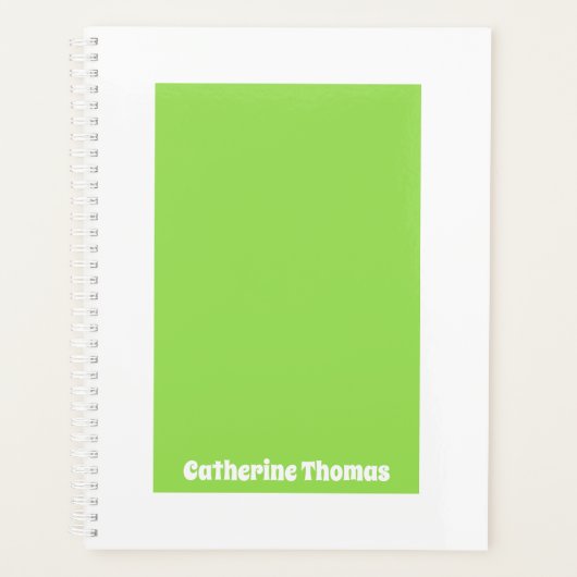 Bright Lime Green Planner (Voorkant)