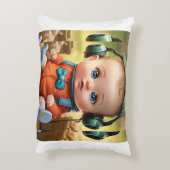 Bright Little Brain - Smart Baby Face Accent Kussen (Achterkant (Verticaal))