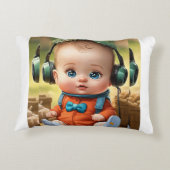 Bright Little Brain - Smart Baby Face Accent Kussen (Achterkant)