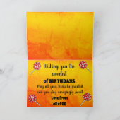 Bright Lollipop Snoep Sweet Treat Happy Birthday Kaart (Binnen)