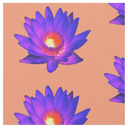 Bright Lotus Flower Fabric Stof (Close Up)