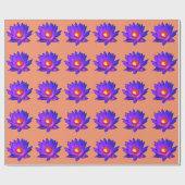 Bright Lotus Flower Wrapping Paper Cadeaupapier (Vlak)