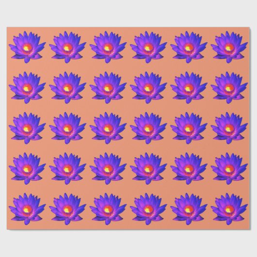 Bright Lotus Flower Wrapping Paper Cadeaupapier (Vlak)