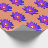 Bright Lotus Flower Wrapping Paper Cadeaupapier (Hoek)
