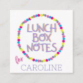 Bright Lunchbox opmerkingen Informatiekaartje (Voorkant)