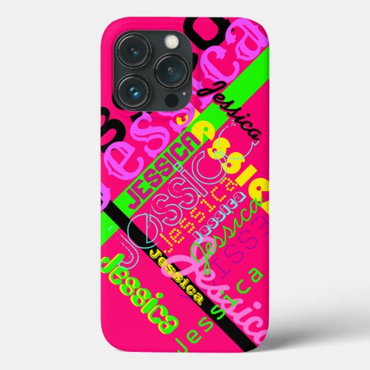 Bright magenta 80's 90's Retro geïnspireerd IEDERE Case-Mate iPhone Case (Achterkant)