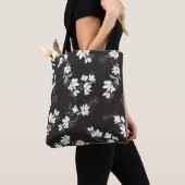 Bright Magnolia Seamless Patroon Tote Bag (Dichtbij)