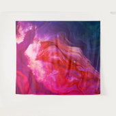 ** Bright Marble Hot Pink Blue Abstracte kunst Wandkleed (Voorkant (horizontaal))