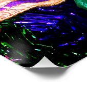 Bright Mardi Gras Masker Perfect Poster (Hoek)