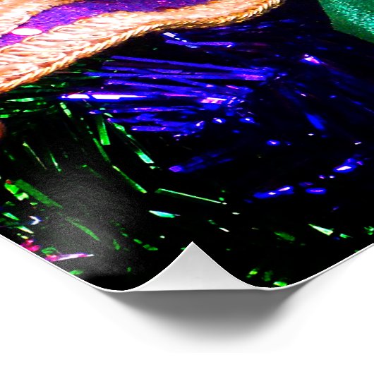 Bright Mardi Gras Masker Perfect Poster (Hoek)