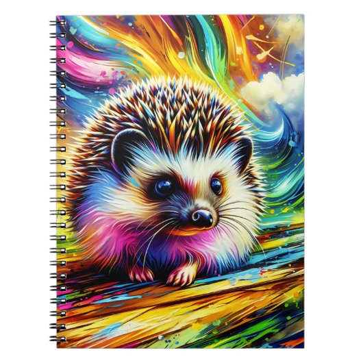 Bright Meadow Hedgehog Notebook Notitieboek (Voorkant)