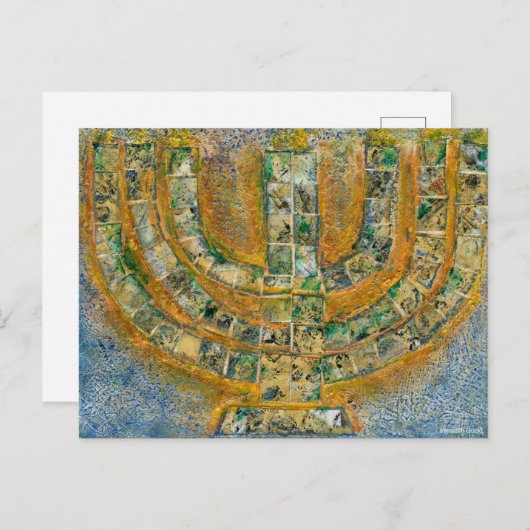 Bright Menorah Briefkaart (Voorkant / Achterkant)