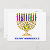 Bright Menorah Briefkaart (Voorkant / Achterkant)