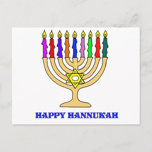 Bright Menorah Briefkaart (Voorkant)