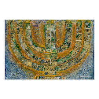 Bright Menorah Poster