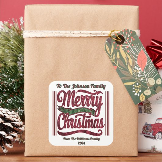 Bright Merry Christmas Holiday Sticker (Feestdagen)