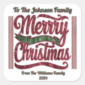 Bright Merry Christmas Holiday Sticker (Voorkant)