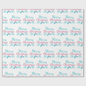 Bright & Merry Kersttekst Wit Naadloos Cadeaupapier (Vlak)