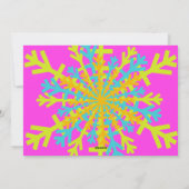 Bright Merry Snowflake Moderne Maximal Foto Feestdagenkaart (Achterkant)