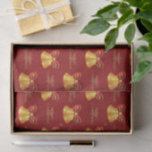 Bright metalen goudcellen smeulend kerstfeest tissuepapier (Geschenk)