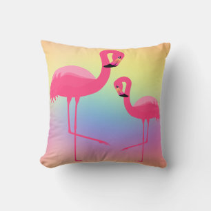 BRIGHT Miami PINK FLAMINGO PASTEL Kussen