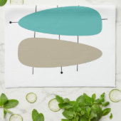 Bright Mid Century Gitaar Picks op Lines Theedoek (Gevouwen)