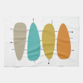 Bright Mid Century Gitaar Picks op Lines Theedoek (Horizontaal)