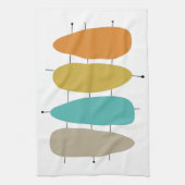 Bright Mid Century Gitaar Picks op Lines Theedoek (Verticaal)
