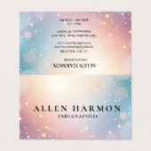 Bright Minimal Custom Family Name | 5-Minute Edit Visitekaartje (Buitenkant ongevouwen)