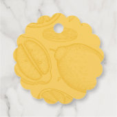 Bright Minimalist Citrus Bridal Shower Bedankjes Labels (Achterkant)