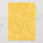 Bright Minimalist Citrus Bridal Shower invite Kaart (Achterkant)