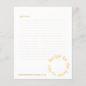 Bright Minimalist Citrus Bridal Shower RECIPE CARD (Achterkant)