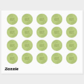 Bright Minimalist Citrus Bridal Shower Ronde Sticker (Vel)