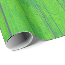 Bright Mint Green Bamboo Wood Emerald Meadow Cadeaupapier
