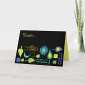 BRIGHT MITZVAH Bar Bat Mitzvah Hartelijk dank Bedankkaart (Voorkant)