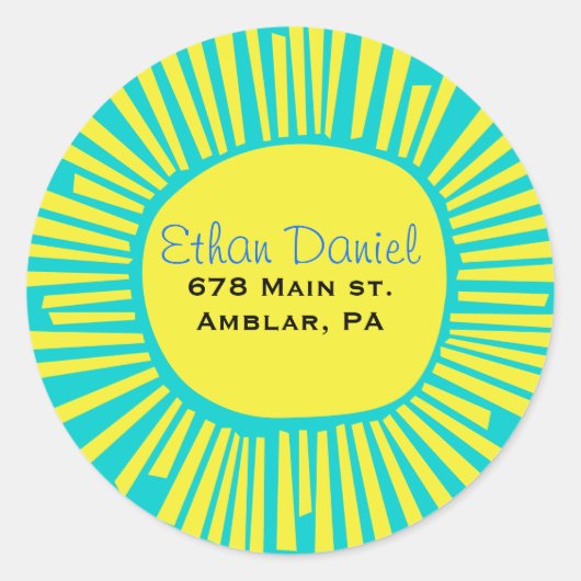 BRIGHT MITZVAH Bar Bat Mitzvah Invitation Sticker (Voorkant)