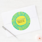 BRIGHT MITZVAH Bar Bat Mitzvah Invitation Sticker (Envelop)