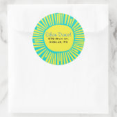 BRIGHT MITZVAH Bar Bat Mitzvah Invitation Sticker (Tas)