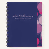 Bright Modern Abstract Teacher's Spiral Notitieboe Notitieboek (Voorkant)