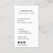 BRIGHT MODERN BOLD BEIGE ORANJE PINK NAVY STRIPES VISITEKAARTJE (Achterkant)