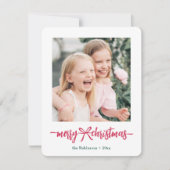 Bright Modern Bow Vrolijk Kerstfeest Fotocollage Feestdagenkaart (Voorkant)