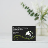 Bright Modern Car Detailing Visitekaartje Design (Staand voorkant)