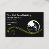 Bright Modern Car Detailing Visitekaartje Design (Voorkant)