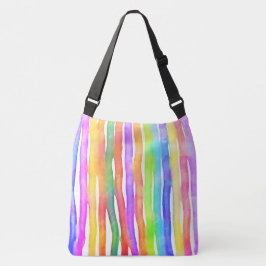 Bright Modern Colorful Yoga Stylish Striped Crossbody Tas