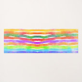 Bright Modern Colorful Yoga Stylish Striped Yogamat (Achterkant (horizontaal))