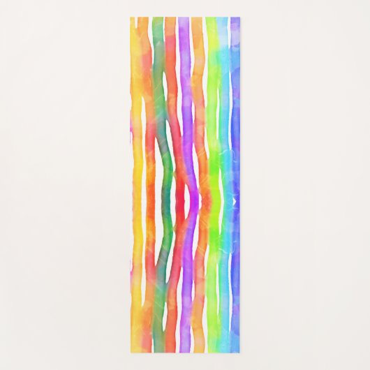 Bright Modern Colorful Yoga Stylish Striped Yogamat (Voorkant)