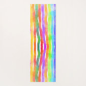 Bright Modern Colorful Yoga Stylish Striped Yogamat (Achterkant)