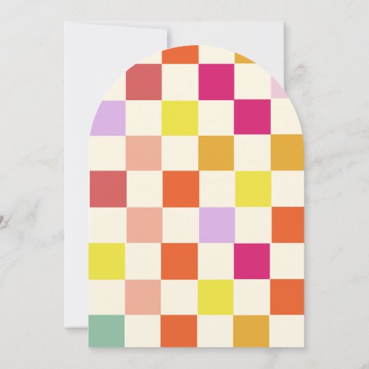 Bright Modern Groovy Meerkleurig Nieuwjaar 2025 Kaart (Achterkant)